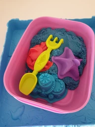 Кинетический песок Wacky-tivities Kinetic Sand Замок из песка 454 г Фиолетовый + формочки и лоток (71402P) фото от покупателей 4