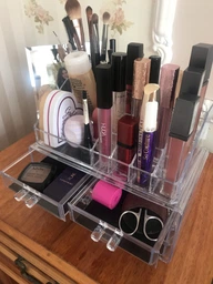 Настільний органайзер Cosmetic Storage Box для косметики та аксесуарів фото від покупців 1