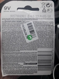 Щелочная батарейка Duracell 6LR61 MN1604 9V 1 шт (5000394077225) фото от покупателей 5