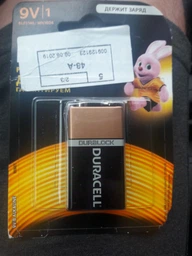 Щелочная батарейка Duracell 6LR61 MN1604 9V 1 шт (5000394077225) фото от покупателей 4