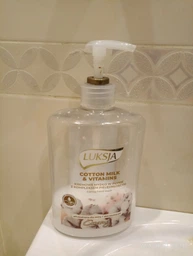 Рідке крем-мило Luksja Cotton milk&provitamin B5 змінний блок 400 мл (5900998004118)