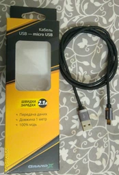 Кабель Grand-X USB - microUSB FM-07 3A 1 м Silver/Black (FM07SB) фото от покупателей 9