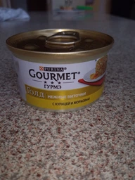 Влажный корм для кошек Gourmet Gold нежные биточки с курицей и морковью, 12 шт. по 85 г фото от покупателей 16