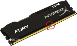 Оперативная память HyperX DDR4-2400 4096MB PC4-19200 Fury Black (HX424C15FB/4) фото от покупателей 1