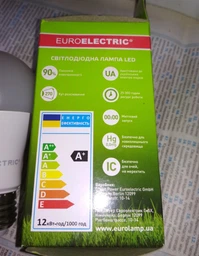 Лампочка EUROELECTRIC LED А60 12W E27 4000K 220V (LED-A60-12274(EE))