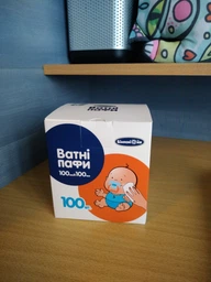Упаковка ватних пафів Білосніжка 100 (4820180242481)