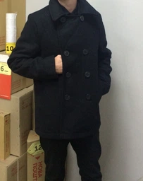 Бушлат Brandit Pea Coat BLACK L Черный (3109.2)