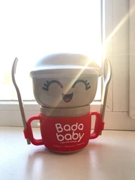 Набор детской посуды из рисовой шелухи MISA products «Bada Baby» Красный (MBB-RD) фото от покупателей 3