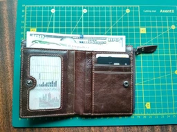Чоловічий вертикальний гаманець Vintage із натуральної шкіри коричневого кольору для прав (bg146fash87) фото від покупців 12