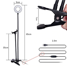 Держатель для телефона Professional Live Stream со светодиодной LED подсветкой , Black