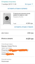 Стиральная машина ARDESTO фронтальная, 6кг, 1000, А++, 44см, белый фото от покупателей 19