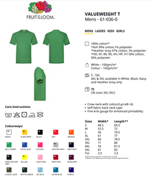 Футболка хлопковая длинная мужская Fruit of the loom Valueweight 0610360PE M Фиолетовая (5000000006458)