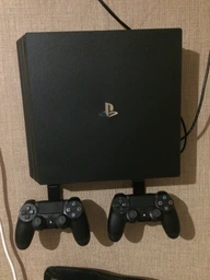 Крепление на стену ViMount PlayStation 4 PS4 SLIM + 2шт держателей для геймпадов Dualshock 4 черный фото от покупателей 13