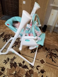 Стульчик-качели 3 в 1 CARRELLO Triumph (Каррелло Триумф) CRL-10302 Turquoise / Mint Green Укачивающий центр фото от покупателей 6