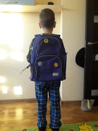 Рюкзак напівкаркасний шкільний Kite Education Smart 38 x 28 x 15 см 16-25 л Синій (K19-702M-3) фото від покупців 15