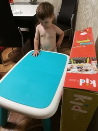 Стіл Kid 76х52х45см синьо-білий фото від покупців 17
