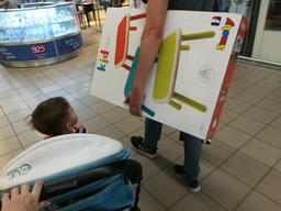 Стіл Kid 76х52х45см синьо-білий фото від покупців 13