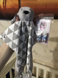 Іграшка комфортер Little Panda Зайчик скандинавські горбки 30 см (2100-14) фото від покупців 4