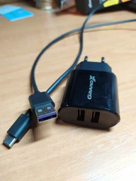 Зарядное устройство Grand-X CH-15T 5 В 2.1 A USB с защитой от перегрузки + USB Type-C Black фото от покупателей 12