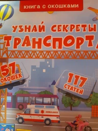 Дізнайся секрети транспорту. Книжка з віконцями (4145293)