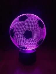 3D ночник подарочная ночная LED лампа светодиодный светильник Футбольный мяч с пультом ДУ 16 цветов адаптером на usb батарейках из акрила для дома спальни детской оригинальный романтический подарок парню мужу 3DTOYSLAMP