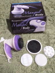 Ручний Електричний вібромасажер Relax shaped Антицелюлітний для всього тіла вібромасажер для схуднення 5 насадок масажер для рук, спини, шиї фото від покупців 9