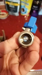 Шариковый кран прямой с накидной гайкой BIANCHI 1/2х1/2" внутренняя-внешняя резьба, red/красный (528M04040F) фото от покупателей 1