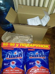 Таблетки для посудомийної машини Finish Powerball Все в 1 75 шт 1200 гр фото від покупців 14