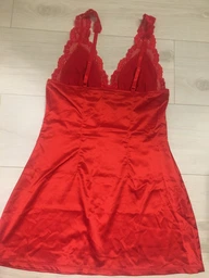 Сорочка атласна Obsessive Secred chemise S/M Червона фото від покупців 4
