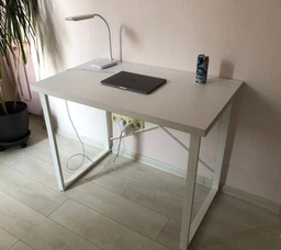 Компьютерный стол Ferrum-decor Дейв 75x100x60 белый ДСП Дуб Сонома 32мм фото от покупателей 15