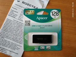 Флеш пам'ять USB Apacer AH350 64GB USB 3.2 Gen1 Black (AP64GAH350B-1) фото від покупців 12