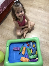 Кінетичний пісок KidSand + пісочниця укр Dankotoys (KS-02-01U) (50554)