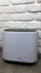 Відро для сміття MBM HOME вузьке BP-14 WHITE/BLACK пластикове біле/чорне