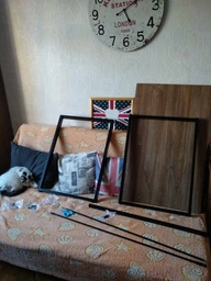 Компьютерный стол Ferrum-decor Дейв 75x140x60 черный ДСП Дуб Сан-Марино 16мм фото от покупателей 4