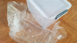 Контейнер для зберігання Irak Plastik на колесах 35 л Прозорий (4672kmd) фото від покупців 2