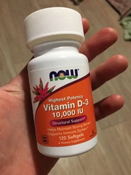 Витамины и минералы NOW Vitamin D3 10000 IU, 120 капсул фото от покупателей 8