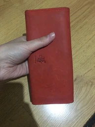 Женский кожаный кошелек Керри 1.0 бордовый краст фото от покупателей 6