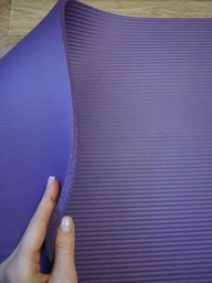 Коврик для йоги и фитнеса NBR (йога мат, каремат спортивный) OSPORT Mat Pro 1см (FI-0075) Фиолетовый фото от покупателей 13