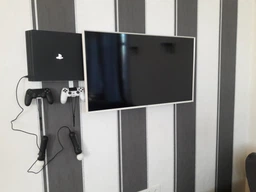 Крепление на стену ViMount PlayStation 4 PS4 PRO + 2шт держателей для геймпадов Dualshock 4 черный фото от покупателей 10