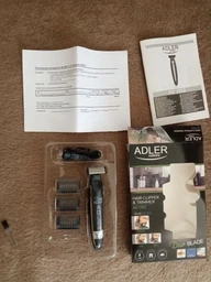 Триммер для бороды и усов Adler AD-2922 Duo Blade аккумуляторный 3 Вт с подсветкой 3 насадки USB зарядка Черный