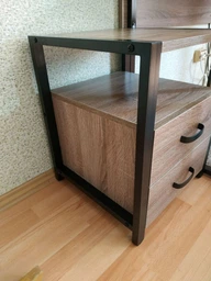 Тумба універсальна Ferrum-decor Вів'єн 2/2 50x41x40 чорний ДСП Дуб Сонома 16мм (XK00112) фото від покупців 14
