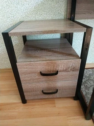Тумба універсальна Ferrum-decor Вів'єн 2/2 50x41x40 чорний ДСП Дуб Сонома 16мм (XK00112) фото від покупців 15