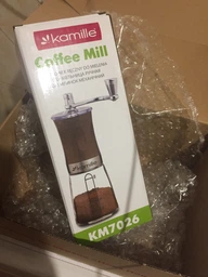 Кофемолка ручная Kamille Vizo механическая с прозрачной емкостью фото от покупателей 1