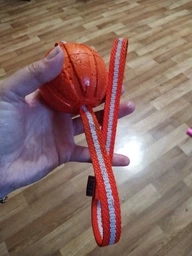 Іграшка для собак Liker Line М'ячик зі стрічкою 7 см (6287) фото від покупців 4
