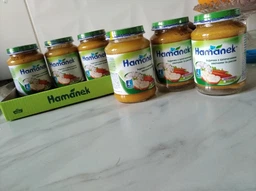 Упаковка мясного пюре Hamanek Индейка с овощами и рисом 190 г х 8 шт (8595139721602)