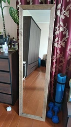Дзеркало підлогове в дерев'яній рамі HomeDeco Персиковий 150х40 фото від покупців 6