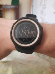 Наручные часы Skmei Amigo 1251 Черные с коричневым фото от покупателей 5
