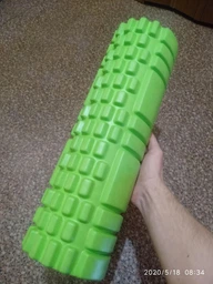 Масажний ролик EasyFit Grid Roller v1.1 33 см синій (ролик-валик для МФР та йоги, масажер для спини, ніг, рук, шиї) фото від покупців 14