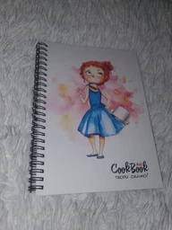 Блокнот для запису рецептів Cookbook Кукбук Дівчинка, А5, на спіралі