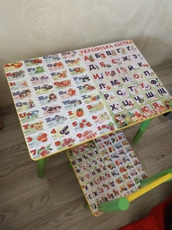 Дитячий столик BabyTable Укр-Анг абетка з 1 стільчиком фото від покупців 1